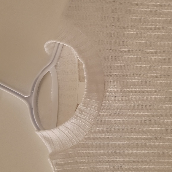 H&M White Short Sleeved High Neck Blouse - Picture 2 of 4